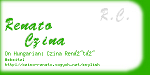renato czina business card